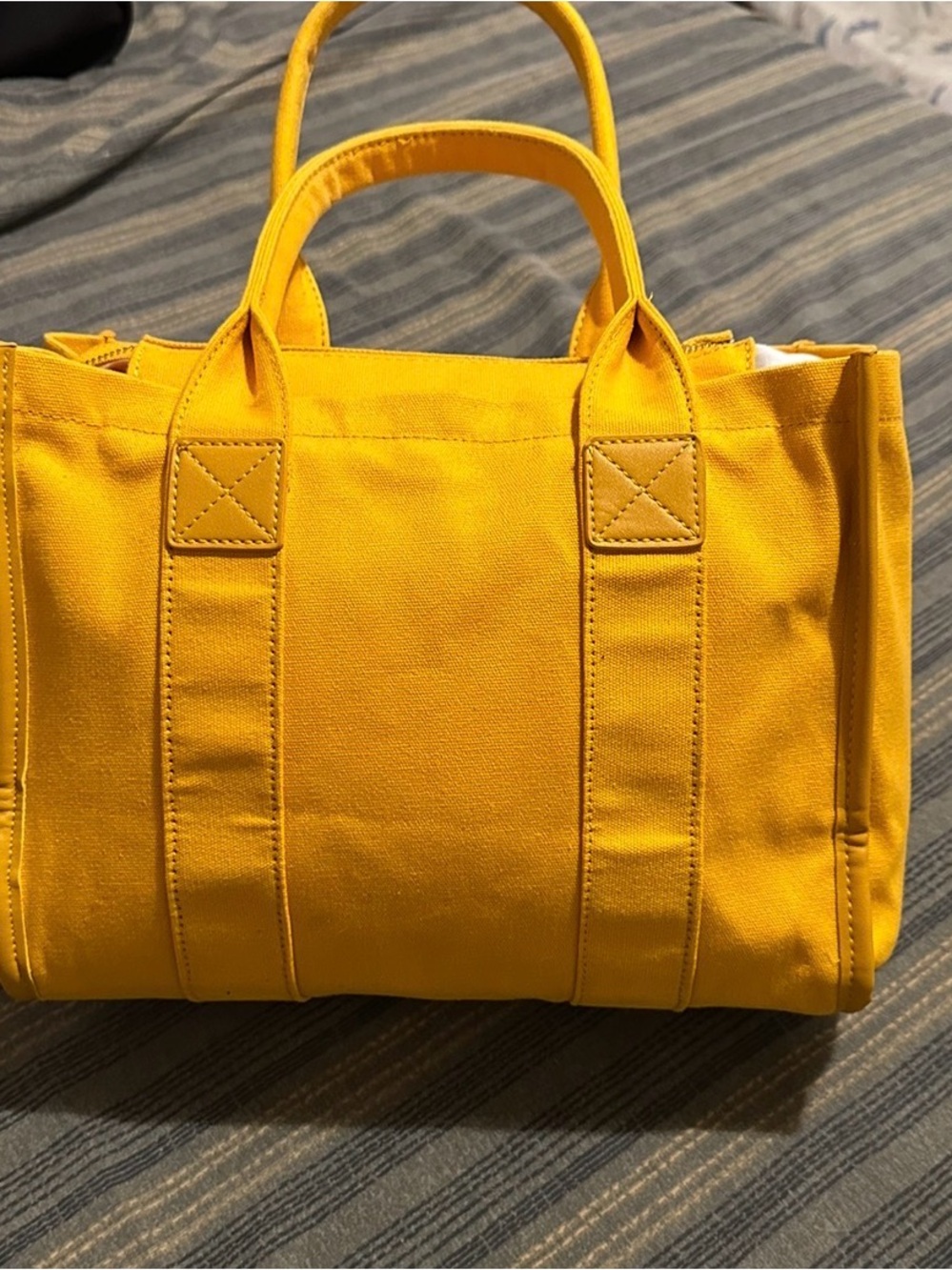 Yellow Canvas Tote Bag - Unbranded
